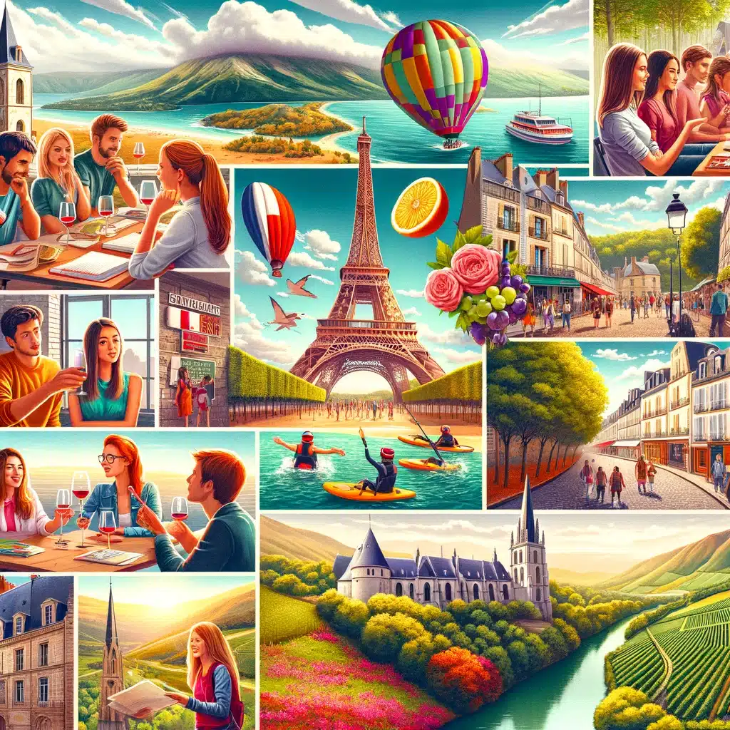 Séjours linguistiques en France par région : immersion en anglais à Paris, dans le sud, l’ouest et les régions culturelles françaises.